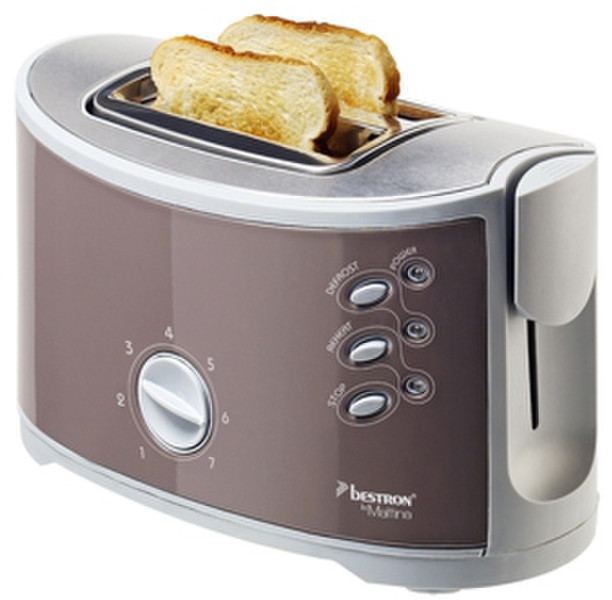 Bestron DTS1000LM 2slice(s) 900, -W Brown,Stainless steel toaster