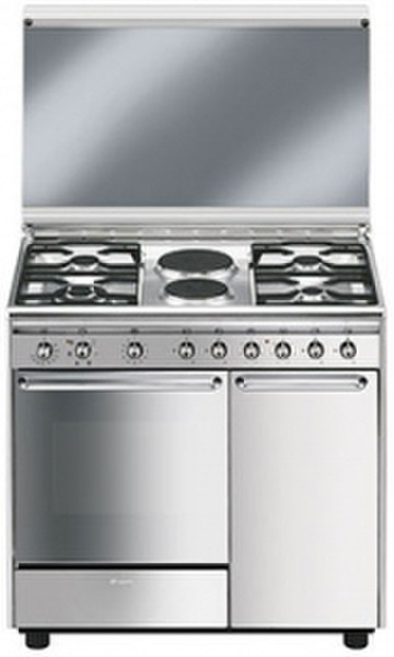 Smeg CX92SV Freistehend Combi hob A Edelstahl Küchenherd