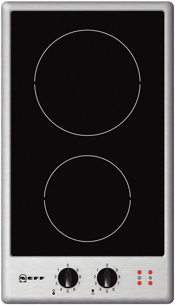 Neff Domino NK 1330 N built-in Electric hob Black,Stainless steel