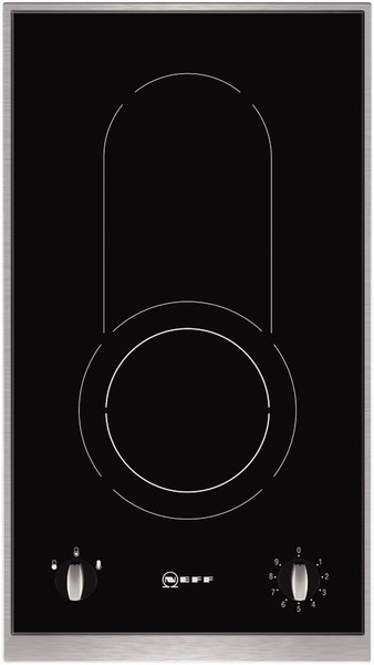 Neff Domino NK 1420 N Встроенный Ceramic hob Черный, Нержавеющая сталь