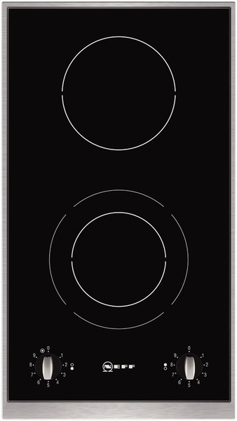 Neff Domino NK 1430 N Eingebaut Ceramic hob Schwarz, Edelstahl