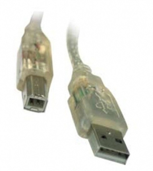 S-Link SL-U2015 1.5м USB A USB B Прозрачный кабель USB