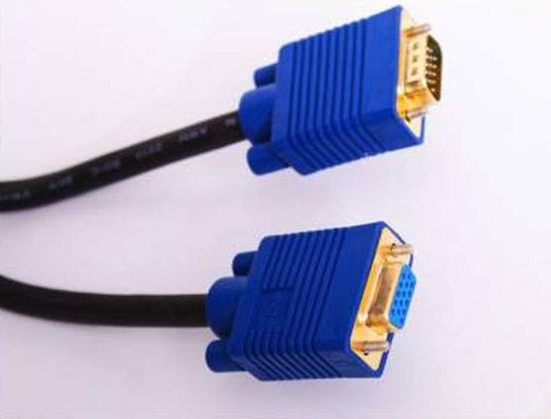 S-Link SLX-189 15m VGA (D-Sub) VGA (D-Sub) Schwarz, Blau VGA-Kabel