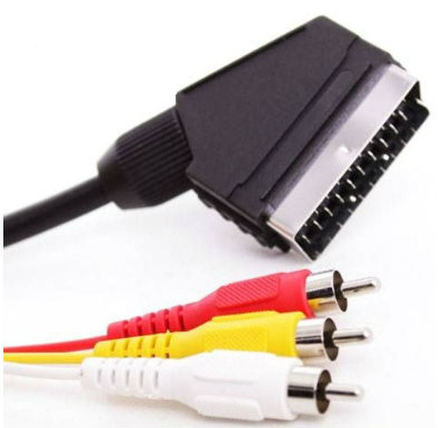 S-Link SLX-224 1.5м SCART (21-pin) RCA Разноцветный адаптер для видео кабеля