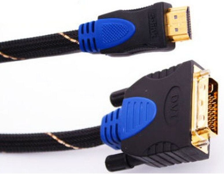 S-Link SLX-313 3м HDMI DVI-D Черный, Синий адаптер для видео кабеля