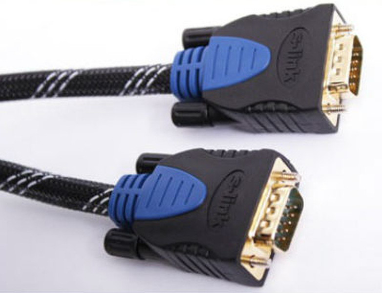 S-Link SLX-900 1.8м VGA (D-Sub) VGA (D-Sub) Черный, Синий VGA кабель