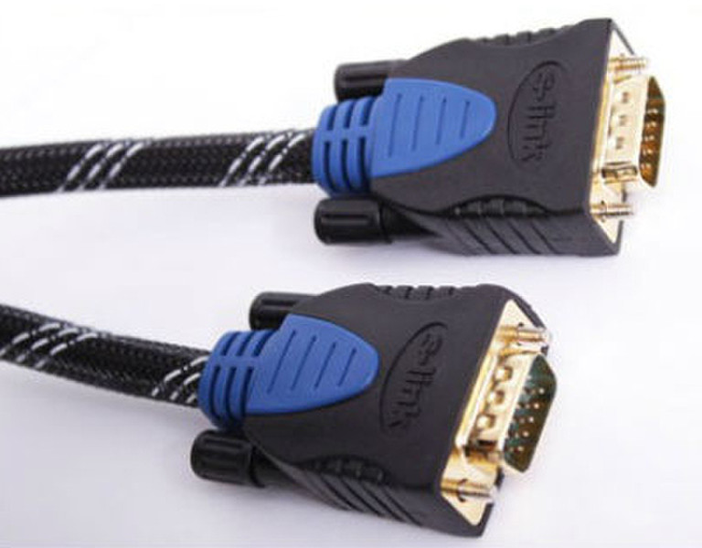S-Link SLX-901 3m VGA (D-Sub) VGA (D-Sub) Schwarz, Blau VGA-Kabel