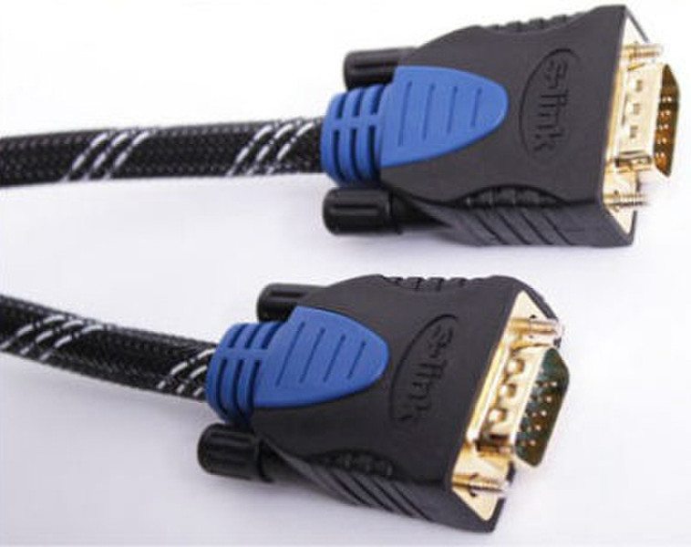 S-Link SLX-902 5м VGA (D-Sub) VGA (D-Sub) Черный, Синий VGA кабель