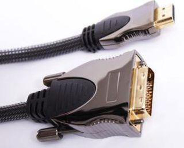 S-Link SLX-M999 1.5m HDMI DVI-D Schwarz, Grau Videokabel-Adapter