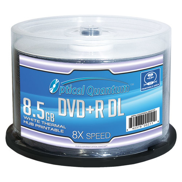 Vinpower Digital DVD+R DL, 8.5GB, 8x 8.5GB DVD+R DL 50Stück(e)