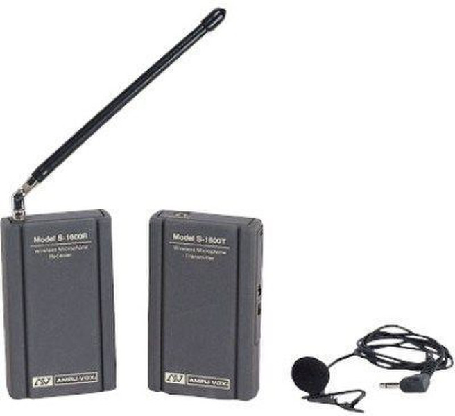 AmpliVox S1600 Stage/performance microphone Беспроводной Черный микрофон