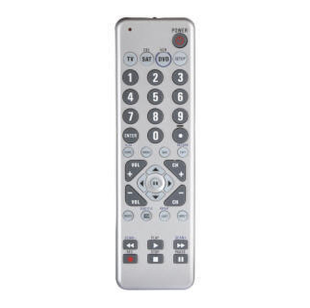 Zenith ZC300 IR Wireless press buttons Silver remote control