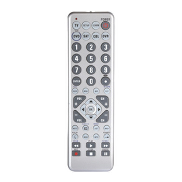 Zenith ZC500 IR Wireless press buttons Silver remote control