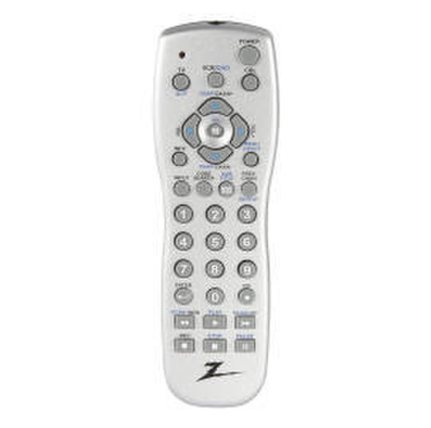 Zenith ZP305 IR Wireless press buttons Silver remote control