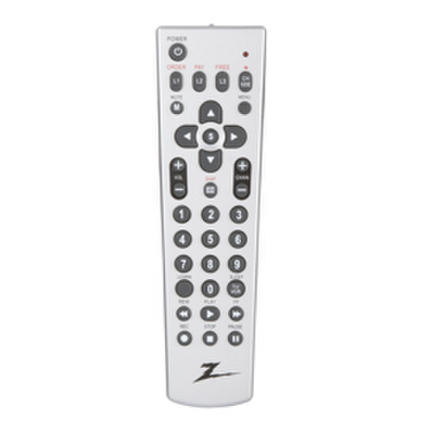 Zenith ZH280 IR Wireless press buttons Black,Silver remote control