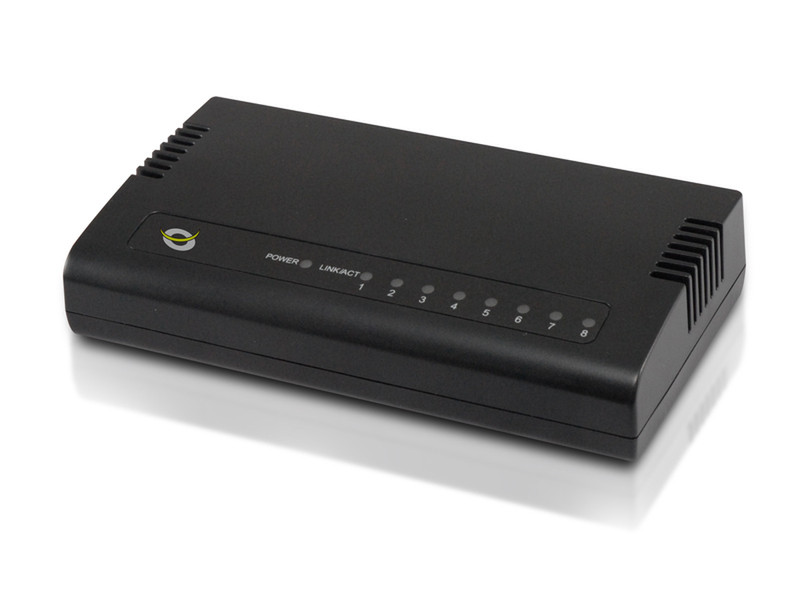 Conceptronic CGIGA8A Неуправляемый Gigabit Ethernet (10/100/1000) Черный