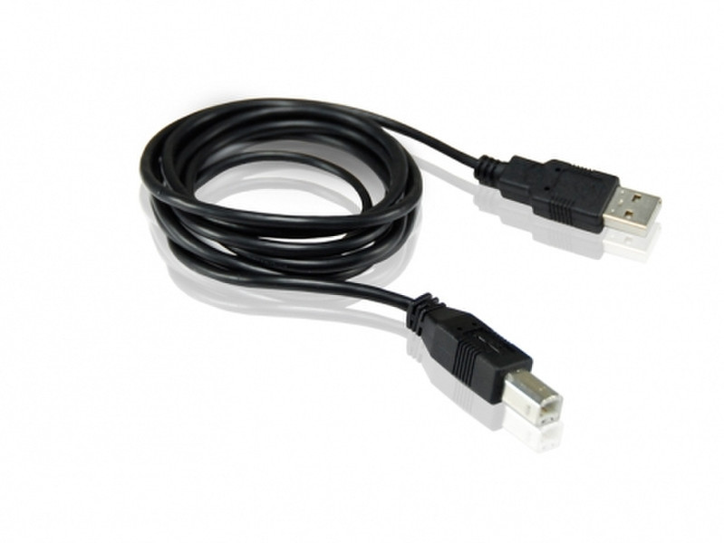 Conceptronic USB A - USB B, 1.8m 1.8м USB A USB B Черный