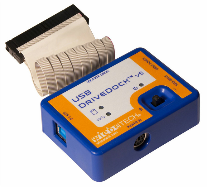 Wiebetech USB DriveDock v5 USB 3.0 (3.1 Gen 1) Type-A Blue notebook dock/port replicator