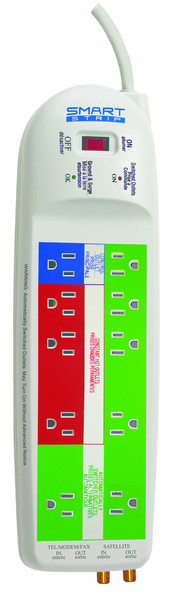 Bits LCG5 10AC outlet(s) 125V 1.8m Blue,Green,Red,White surge protector