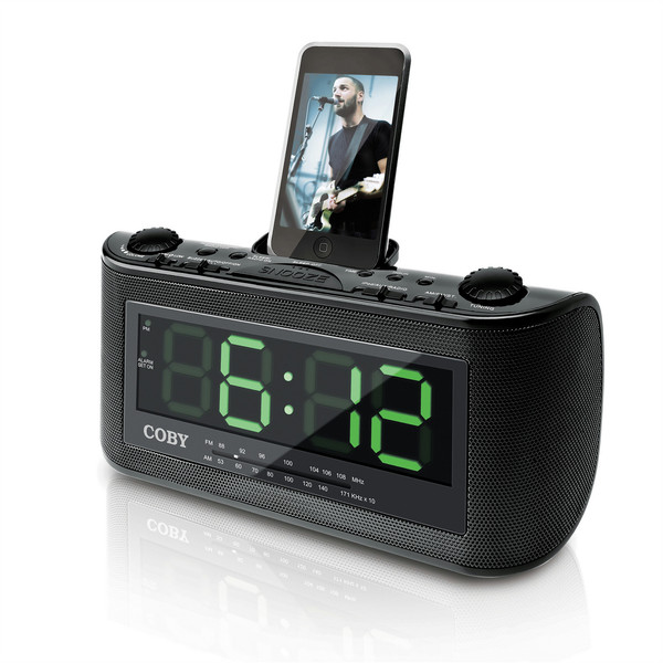 Coby CSMP120 Часы Черный радиоприемник