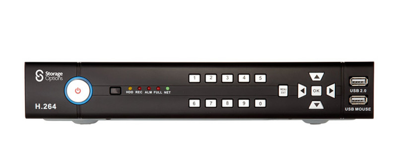 Storage Options 8-Ch 2TB CCTV DVR Black digital video recorder