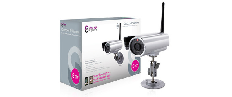 Storage Options IP Cam Outdoor IP security camera indoor & outdoor Bullet Silver