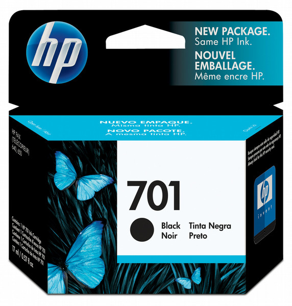 HP 701 Schwarz Tintenpatrone