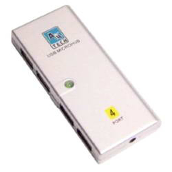 A4Tech USB Hub 480Мбит/с Cеребряный