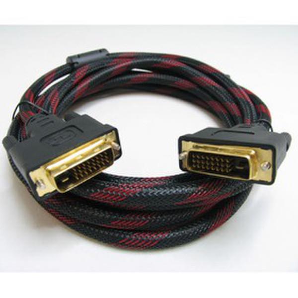 Codegen DVI-D, 3m 3m DVI-D DVI-D Black,Red DVI cable