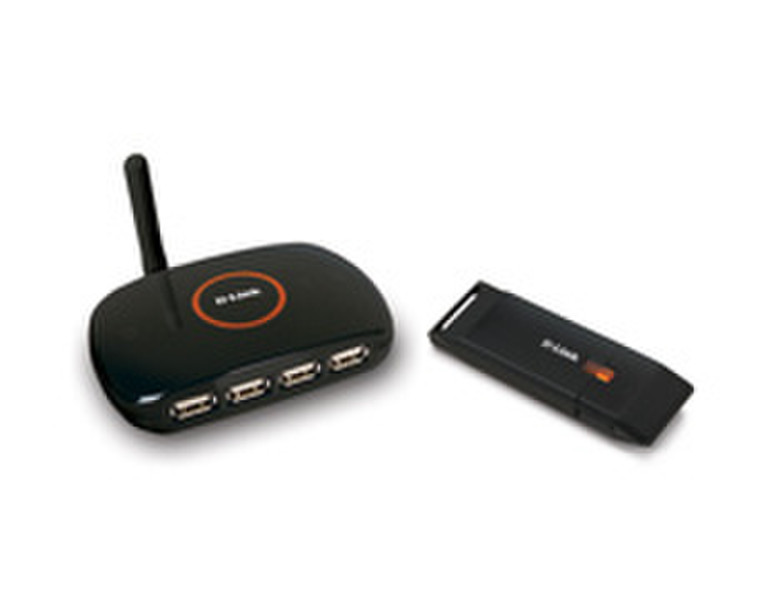 D-Link Wireless USB Starter Kit 480Mbit/s Schwarz Schnittstellenhub