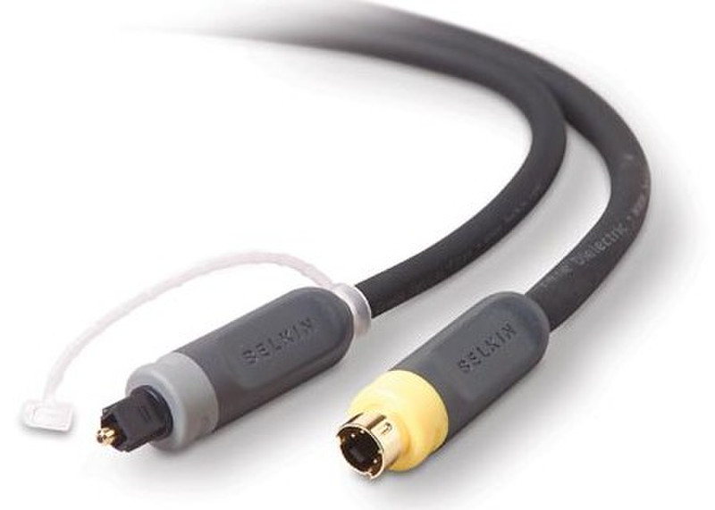 Belkin PureAV S-Video & Digital Optical Audio Cable Kit, 3.7m 3.7m Grey S-video cable
