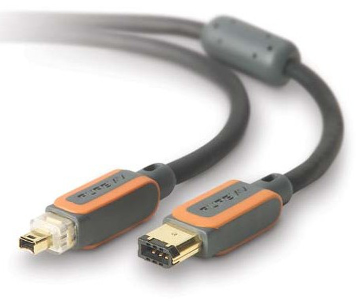 Belkin PureAV Blue Series Digital Camcorder FireWire Cable 4-Pin>6-Pin, 3.7m FireWire кабель