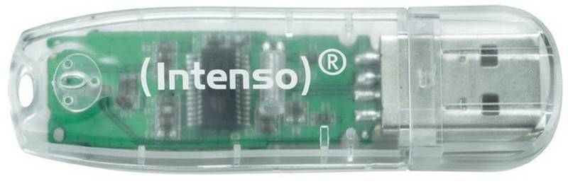 Intenso Rainbow Line 32GB 32ГБ USB 2.0 Тип -A Прозрачный USB флеш накопитель