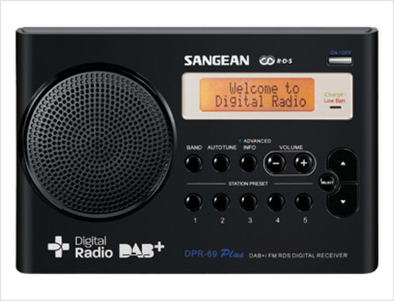 Sangean DPR-69+ Portable Digital Black