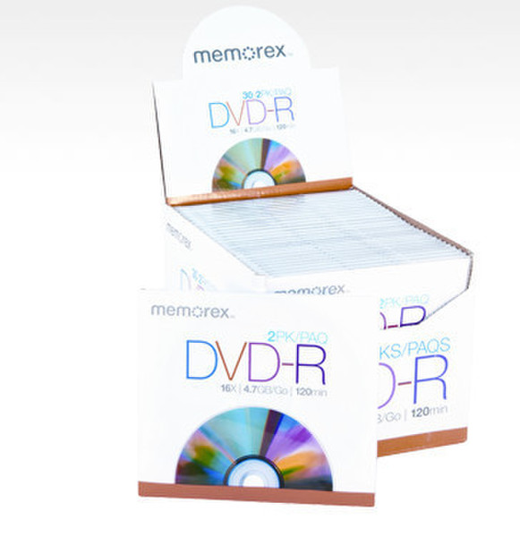 Memorex DVD-R 2pk 4.7GB DVD-R