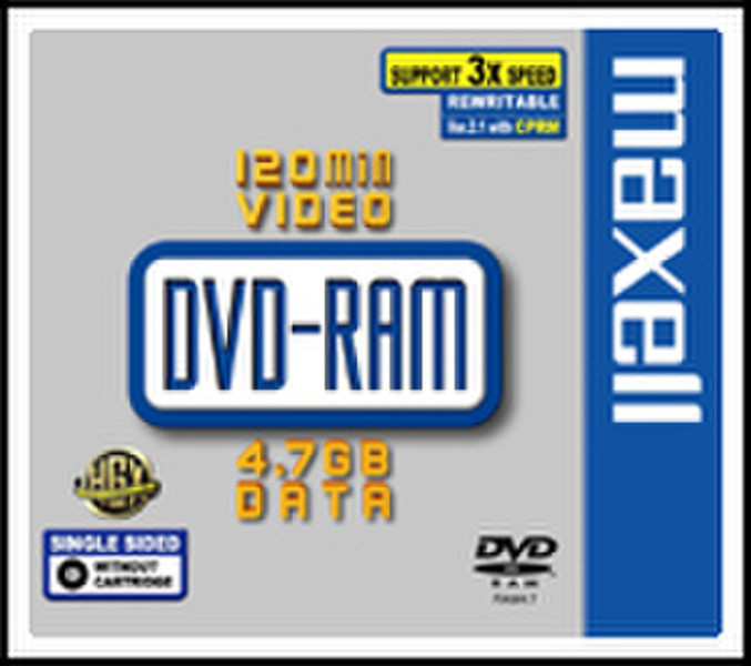 Maxell DVD-RAM 4.7GB Video 120 Library Case 4.7GB DVD-RAM 1Stück(e)