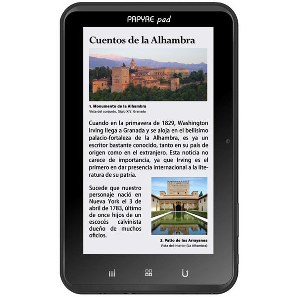 FacThor Papyre Pad 712 7Zoll Touchscreen 4GB WLAN Schwarz, Weiß eBook-Reader