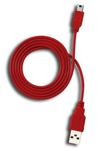 Tecnoware 1m USB A - MiniUSB B 1м USB A Mini-USB B Красный