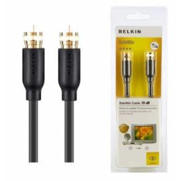 Belkin F3Y070BF1M 1м F F Черный коаксиальный кабель