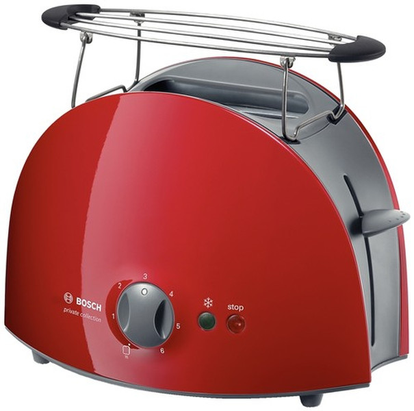 Bosch TAT6104 2ломтик(а) 900Вт Красный тостер