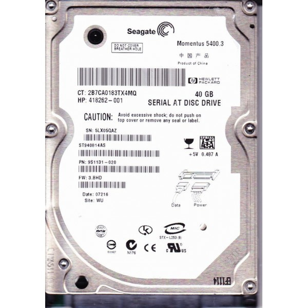 Seagate Momentus 5400.3 SATA 40GB 40GB SATA Interne Festplatte