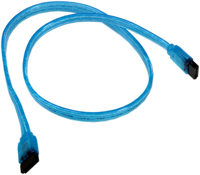 Revoltec S-ATA Cable, 50 cm, UV-Active, Blue 0.5m Blue SATA cable