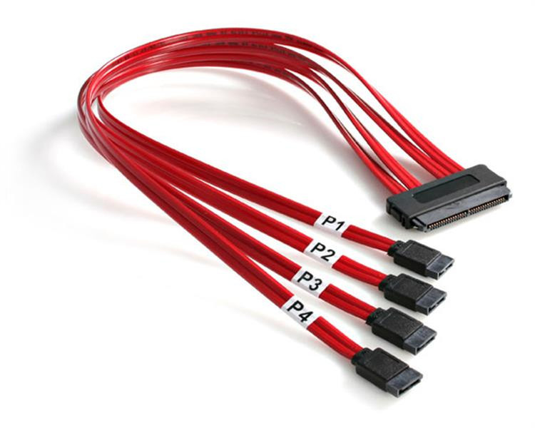 StarTech.com 50cm SAS SFF-8484 (32 pin 4i Multi-lane) Host To 4 SATA Cable
