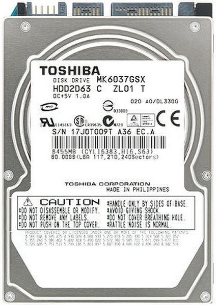 Toshiba 60GB Serial ATA 60ГБ SATA внутренний жесткий диск