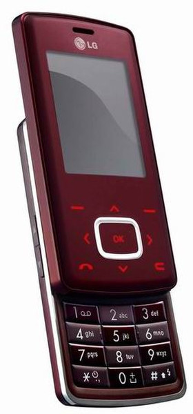 LG Mobile phone KG800 Wine red 2Zoll 83g Rot