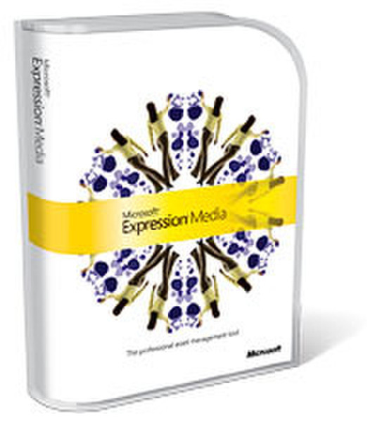 Microsoft Expression Media, Mac/Win, Disk Kit, Volume License, CD, FR