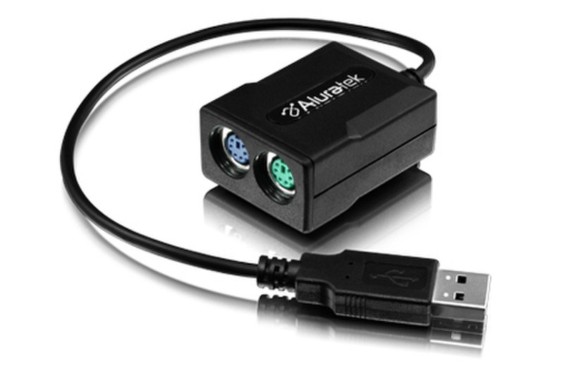 Aluratek AUPS100 USB PS/2 Черный кабельный разъем/переходник