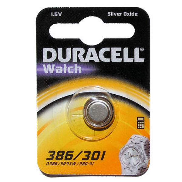 Duracell D386 Silver-Oxide (S) 1.5V non-rechargeable battery