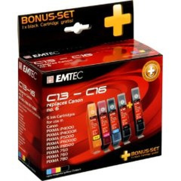 Emtec Multipack Canon BCI-6 black,cyan,magenta,yellow ink cartridge