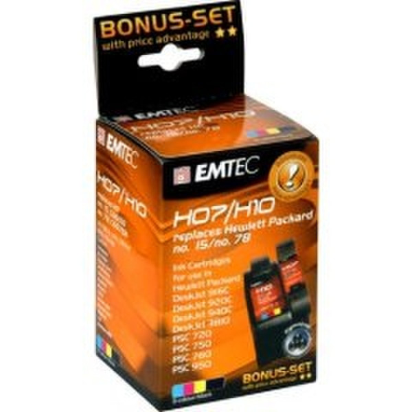 Emtec Multipack HP C6615D/ 6578A/D Черный, Бирюзовый, Маджента, Желтый струйный картридж